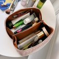 thumbnail image 3 of PU Cosmetic Bag Lightweight Makeup Box Portable for Holiday Gifts (Green), 3 of 9