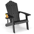 thumbnail image 1 of Costway Chaise Adirondack de Patio en HIPS avec Porte-Gobelet, Résistante aux Intempéries, Extérieure, 380 Lb, Noire, 1 of 10