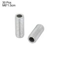 thumbnail image 2 of Unique Bargains 30pcs Metric M6 Thread Zinc Plated Hollow Pipe Nipple Lamp Repair Part 15mm Long, 2 of 2