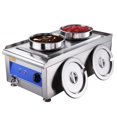 thumbnail image 1 of Wechef Chauffe-Aliments de Comptoir à Double Pots 1200W en Acier Inoxydable Commercial Bain Marie, 1 of 10