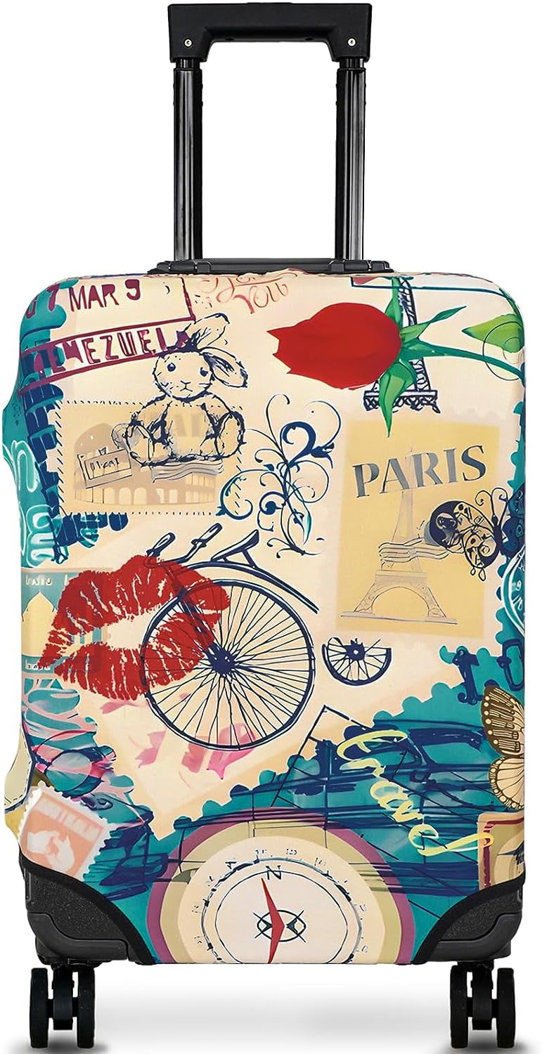 Luggage Cover Protector Travel Suitcase Covers Protective Skin for Carry On Baggage Fit 25-28 Inch Luggage