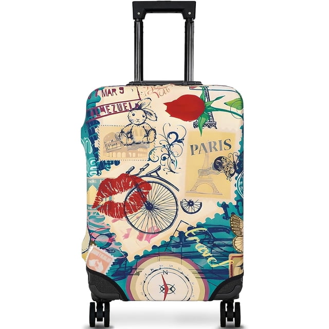 Luggage Cover Protector Travel Suitcase Covers Protective Skin for Carry On Baggage Fit 25-28 Inch Luggage