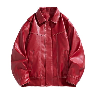 Leather Jacket Men,Jackets for Men,Mens Fashion Mens Leather Motorcycle Jackets Casual Coats,Coats for Men,Mens Leather Jacket