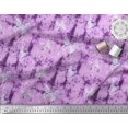 thumbnail image 2 of Soimoi Tissu Viscose Georgette Violet Tissu Imprimé Insecte et Texture par la Cour 42 Pouces de Large, 2 of 2