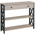 thumbnail image 1 of Yaheetech 2-Tier X-Design Console Table for Entryway Living Room, Gray, 1 of 1