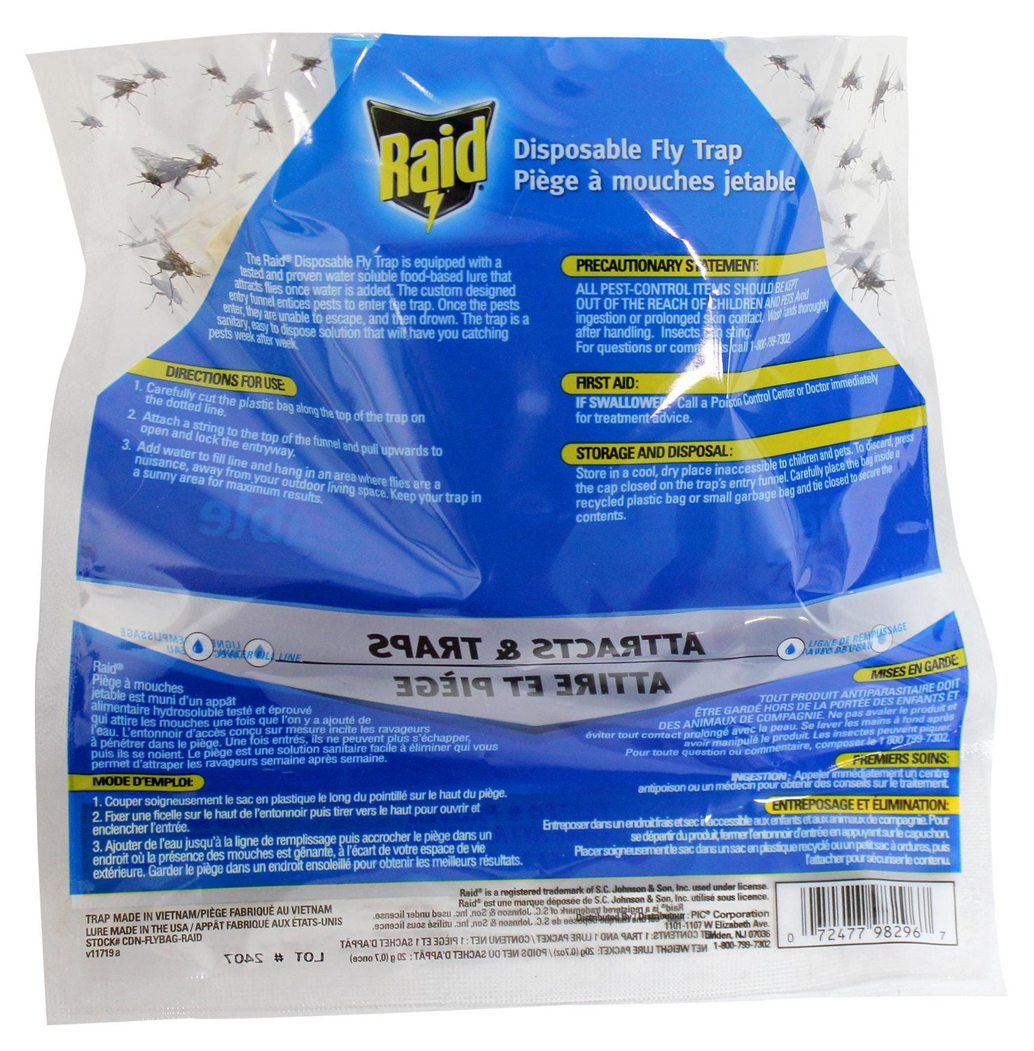 Raid® PIÈGE A MOUCHES EXTERIEUR JETABLE