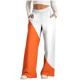 thumbnail image 1 of Yuyuzo Women's High Waisted Wide Leg Color Block Lounge Pants with Pockets, 1 of 4