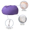 thumbnail image 2 of Oversized Solid Purple Bean Bag Chair, 2 of 9