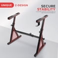 thumbnail image 4 of PYLE Keyboard Stand &acirc; Universal Heavy-Duty Z Style Piano Stand, Adjustable Height & Width, Very Sturdy Portable & Foldable D, 4 of 7