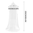 thumbnail image 3 of Round Lace Mosquito Net | Elegant White Dome Bed Canopy | 9m Circumference | 2.6m Height | Fine Polyester Mesh | Indoor/Outdoor Use | Single/Large Bed Protection, 3 of 5