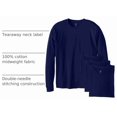 thumbnail image 4 of Hanes T-Shirts à Manches Longues à Col Ras du Cou ComfortSoft pour Hommes, Lot de 4, L, Marine, 4 of 8