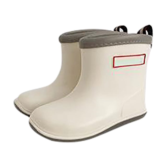 Bottes de Pluie Faciles à Enfiler pour Bébés et Enfants, Bottillons de Pluie, Chaussures de Pluie, Bottes pour Garçons, Tout-Petits, Petits Enfants, Bottines Courtes avec Nœuds au Dos, Bottes de Pluie Légères pour Temps Pluvieux, Randonnée, Chaussures pour la Journée des Enfants