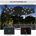 thumbnail image 4 of Outsunny 9ft Solar Patio Umbrella with LED Lights Tilt Canopy, Black, 4 of 10