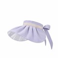 thumbnail image 1 of Purple Sun Hat For Ladies Summer Foldable Thin Large Brim Empty Hat For Outdoor Sun Protection Lightweight And Comfortable Design Free Size, 1 of 5