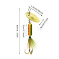 thumbnail image 3 of Hearth & Gear Rotating Hand Crank And Feather Hook Set A Fishing Sensation To Maximize Your Catch! Mooching Rig Ice Hub Terminal Tackle Drop Shot Candied Peel for Sunfish Smelt Beads Saltwater Pocket, 3 of 7
