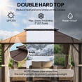 thumbnail image 4 of Outsunny Pavillon à Toit Rigide 10 Pieds x 13 Pieds avec Toit en Polycarbonate, Cadre en Aluminium, 4 of 10