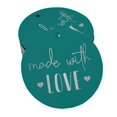 thumbnail image 1 of Inkdotpot Real Silver Foil Made With Love Text Tags Favor Hang Paper Tags 50 Pieces, 1 of 6