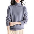 thumbnail image 2 of IMENGL Chandail en Laine Col Roulé Première Ligne, Gris TG, Taille m-2TG, 2 of 4