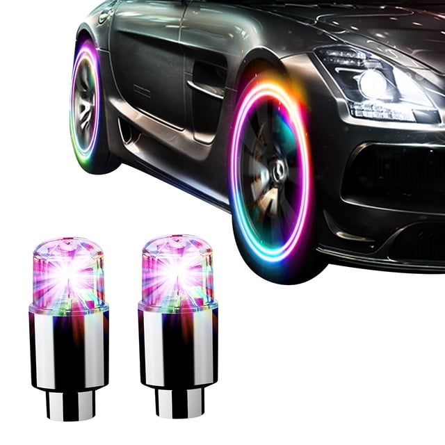 Wheel Lights Car Bike Wheel Tire Tyre Valve Dust Light Spoke Flash Lights For Car 2 Pcs Wheel Lights Car Bike Wheel Tire Tyre Valve Dust Light Spoke Flash Lights For Car Truck