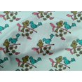 thumbnail image 4 of oneOone Cotton Cambric Fabric Leaves|Bird & Floral Block Print Fabric BTY 56 Inch Wide, 4 of 4