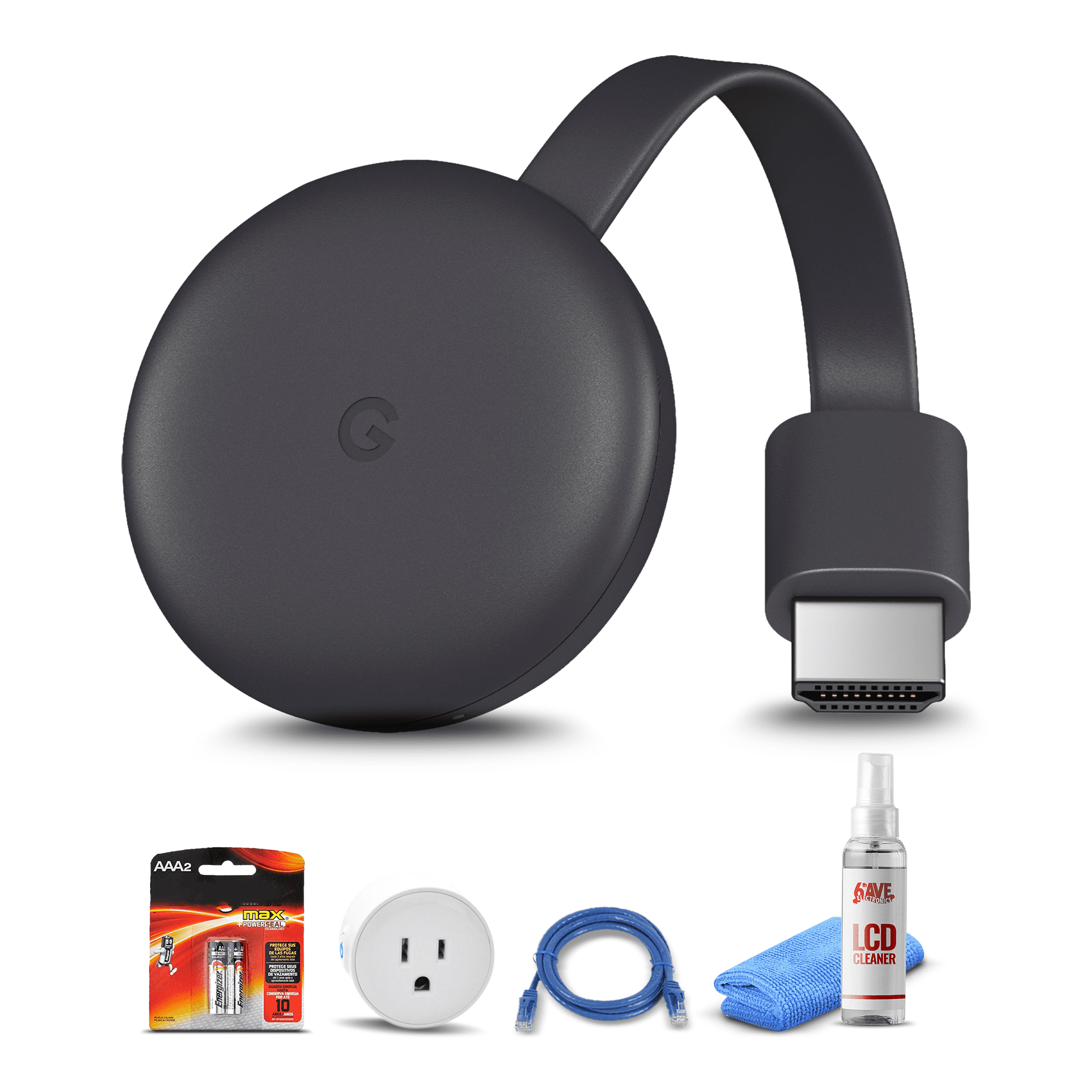 Google Chromecast Streaming Device (3rd Gen) + WiFi Smart Plug +