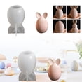 thumbnail image 2 of DIY Easter Striped Rabbit Plaster Ornaments Candle Striped Double Bunny Candle Silicone, 2 of 5