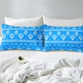 thumbnail image 4 of Erosebridal Hippie Aztec Sheet Set Queen, Bohemian Southwestern Bedding Sets Queen Size, Blue 4pcs, 4 of 7