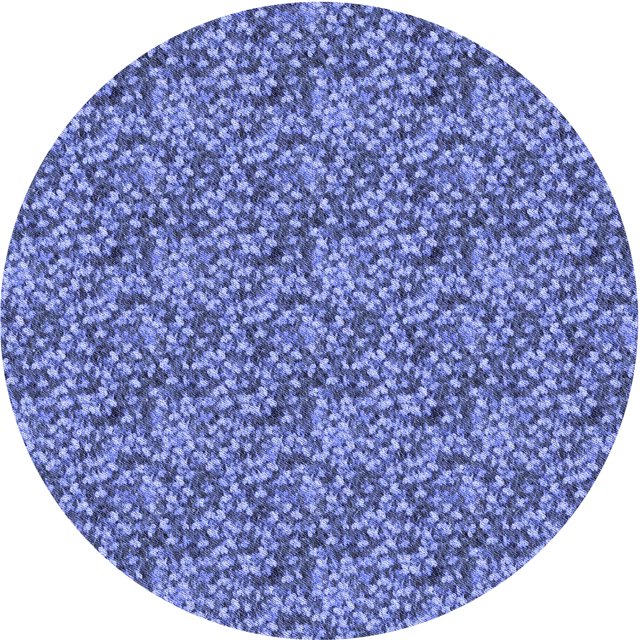 Ahgly Tapis Rond Lavable en Machine Intérieur Transitionnel Bleu Ciel, 7 Pieds Rond