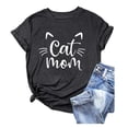 thumbnail image 1 of LUOGENLI T-shirts pour Femme pour Femmes T-Shirt à Col Rond d'Été à Imprimé Chat Coloré en Coton à Manches Courtes Haut T-Shirt T-shirts pour Femmes T-shirts Graphiques TTG Grande Taille Fête de la Saint-Patrick Bleu Marine TG, 1 of 2
