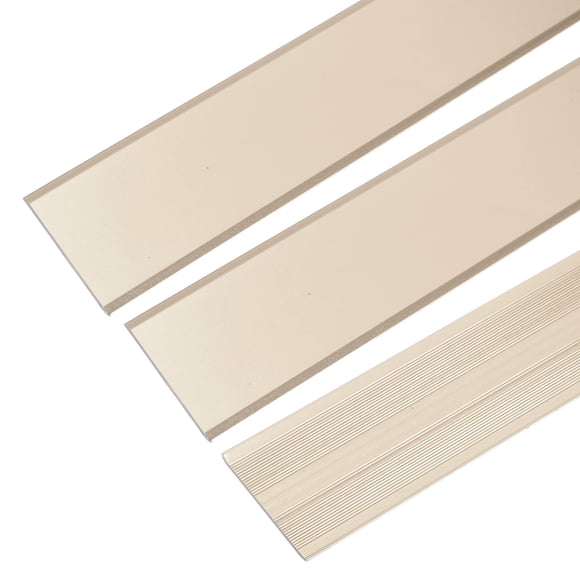 Uxcell 3 Pcs Aluminum Flat Molding Floor Transition Strip for Doorway, Laminate Flooring (1.4"x3 Ft, Purple Gold)