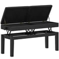 thumbnail image 1 of HOMCOM Piano Bench with Storage, Height Adjustable Piano Stool, Black, 1 of 10