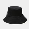 thumbnail image 2 of LinYooLi Large Bucket Hat Women Big-Brimmed Fisherman Hat Unisex Pure Color Basin Caps with Adjustable Chin Strap Pin Decorate, 2 of 8