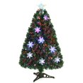 thumbnail image 4 of Costway 3FT Pre-Lit Fiber Optic Artificial Christmas Tree w/Multicolor Lights Snowflakes, 4 of 11