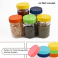 thumbnail image 2 of Unique Bargains 6 Pcs Plastic Mason Jar Lids Regular Mouth Mason Canning Jars Lid Top Food Storage, 2 of 7