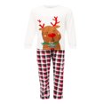 thumbnail image 2 of EIMELI Matching Family Christmas Pajamas Cute Deer Tops and Classic Plaid Pants Simple Color Collocation, 2 of 7