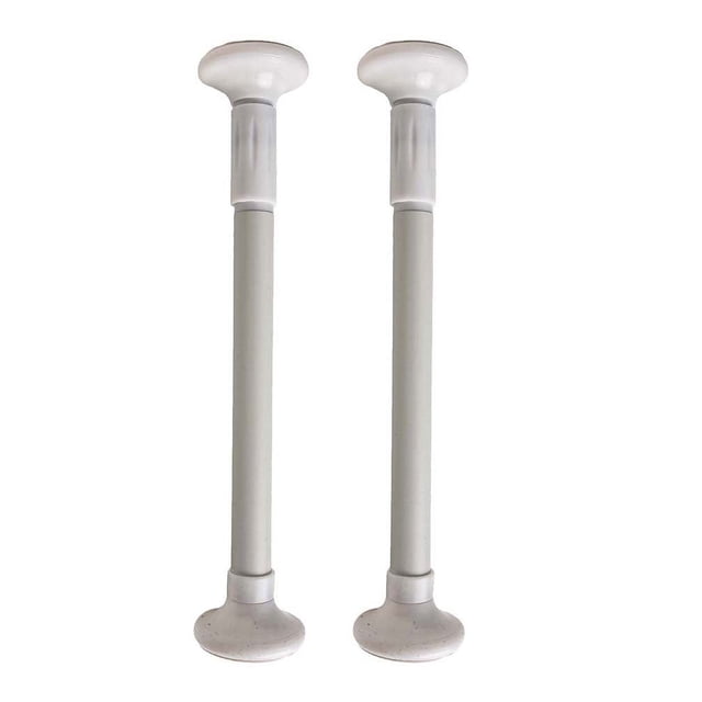 LEFU Stainless Steel Adjustable Kitchen Sink Bracket Support Legs, 35-50cm Height, White, 2 Pcs, for Durable & Easy Setup for Undermount Sinks, Bottom Installation