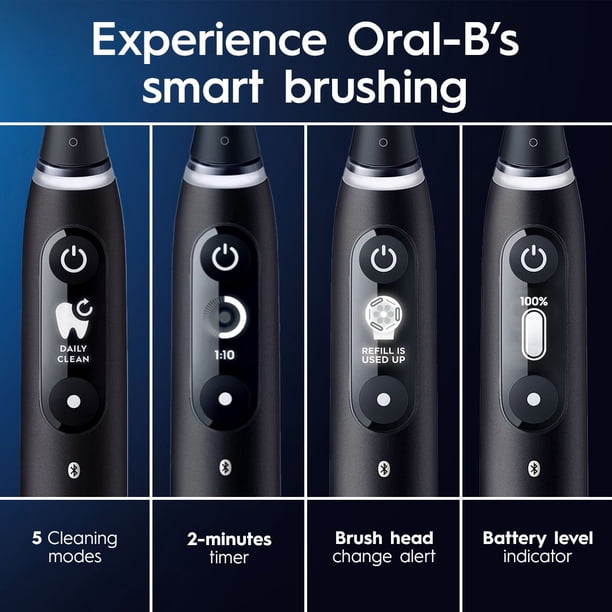 Oral-B iO Series 6 Electric Toothbrush with Brush Head, Black Lava