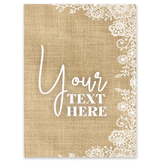 Darling Souvenir MADE WITH LOVE PersonalizedWelcomeBannerBurlap,Custom Text Poster Party CollectionWelcomeSignGreat For Wedding, Birthday, Engagement Party- 18x12
