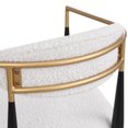thumbnail image 2 of Barnes Modern Glam Beige, Black, & Gold Colored Cushioned Counter Stool, 2 of 6