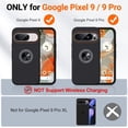 thumbnail image 4 of KOMI for Google Pixel 9 Pro XL Case, Slim Fit Case for Pixel 9 Pro XL with Metal Ring Holder Kickstand, Dual Layer Shockproof Protective Phone Case for Google 9 Pro XL 6.8", Black, 4 of 5