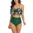 thumbnail image 1 of EYIIYE Maillot de Bain Maman et Moi, Bikini 2 Pcs Léopard/fleuri Familial, 1 of 7