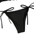 thumbnail image 5 of Gupgi Womens Solid Color Swimming Set, Bandage Bikini Top + Lace Up Briefs, 5 of 5