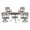 thumbnail image 1 of Homestyles Sanibel Ensemble de Salle à Manger Extérieur en Aluminium 5 Pcs Bronze, 1 of 6