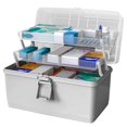thumbnail image 2 of MesaSe Pill Storage Box 3-Layer Large Capacity Home Cosmetics Case Plastic Sundries Organizer  Ordinary Style  Pink, 2 of 10