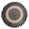 thumbnail image 1 of LEFU Napperons Ronds en Jute Élégants avec Pompons - Napperons Isolants pour Salle à Manger, Décoration Intérieure - Toucher Doux, Design Élégant, Réutilisables - Disponibles en Blanc, Noir, Diamètre 38.2cm, 1 of 10