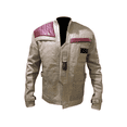 thumbnail image 1 of Beige Leather Biker Jacket Mens Leather Riding Jacket Beige Leather Jacket Mens Beige Biker Jacket Leather Motorcycle Jacket Real Leather size XL, 1 of 5