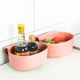 thumbnail image 4 of White Plastic Storage Bins For Pantry Organization With Four Handles, 4 of 6