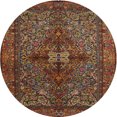 thumbnail image 1 of Ahgly Tapis d'Intérieur Rond Traditionnel Persan Rouge, 3 Pieds Rond, 1 of 6