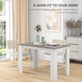thumbnail image 4 of HOMCOM Table à Manger Moderne de 47 Pouces pour 4 à 6 Personnes avec Effet Bois, Gris, 4 of 10