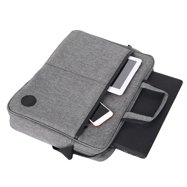 15.6inch Laptop PC Shoulder Bag Carrying Soft Notebook Case Cover Gray